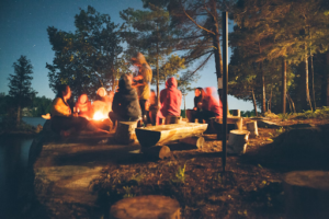 Camping in the Rain: Sharing