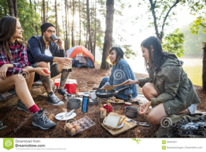 Camping With Friends: Make food plans